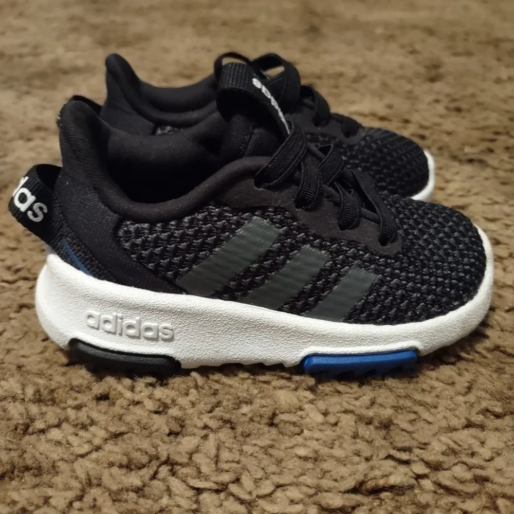 adidas Kids Black Mesh Athletic Sneakers